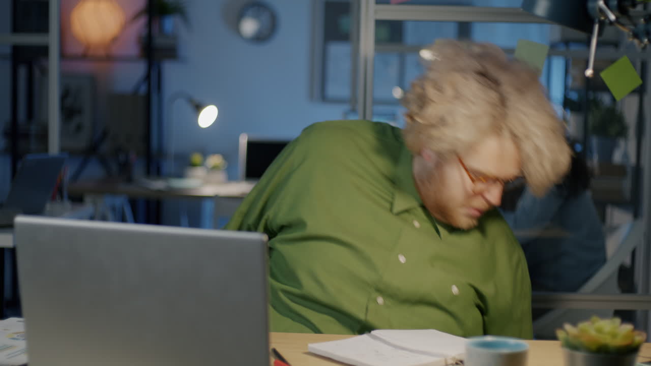 Overworked Employee Night Shift