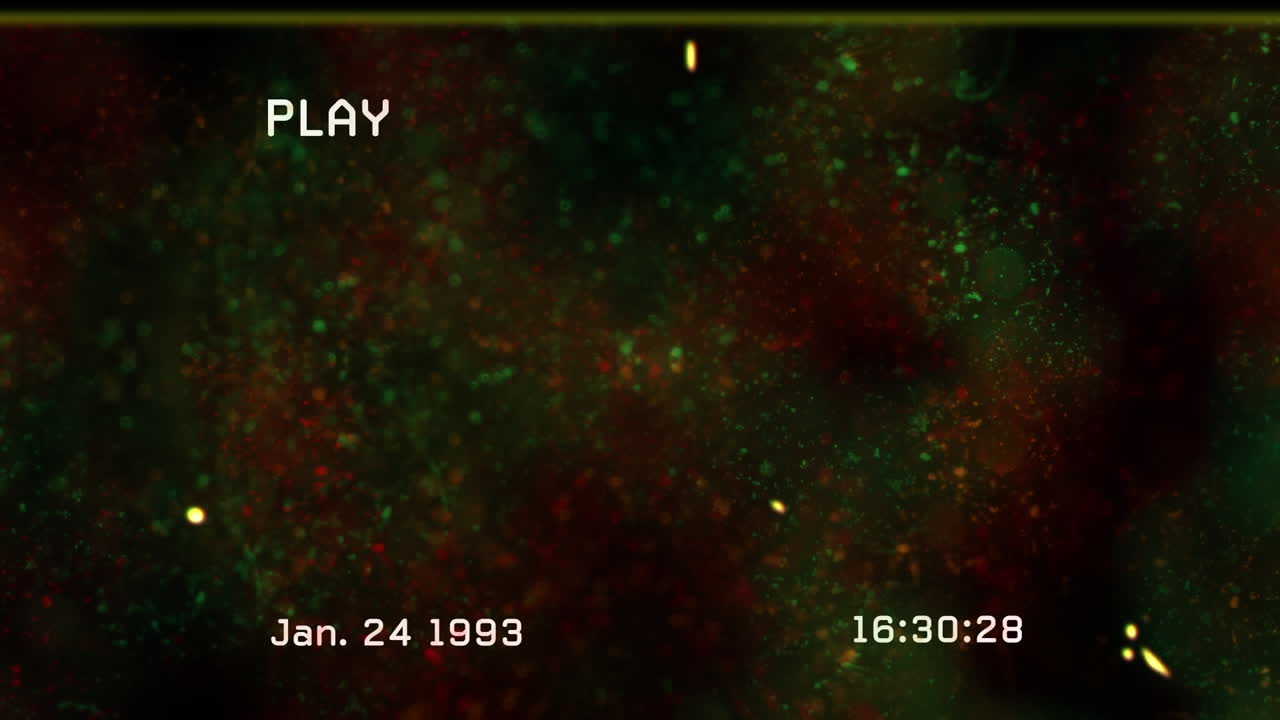 animación de la pantalla chisporroteando en un fondo de color
