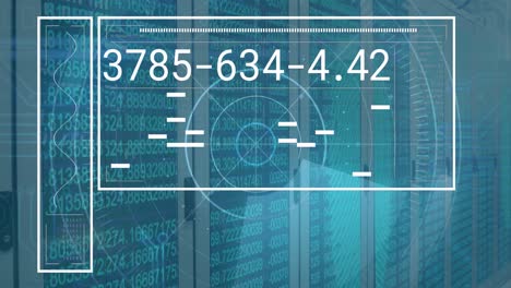Animation-of-data-processing-with-scope-scanning-over-server-room