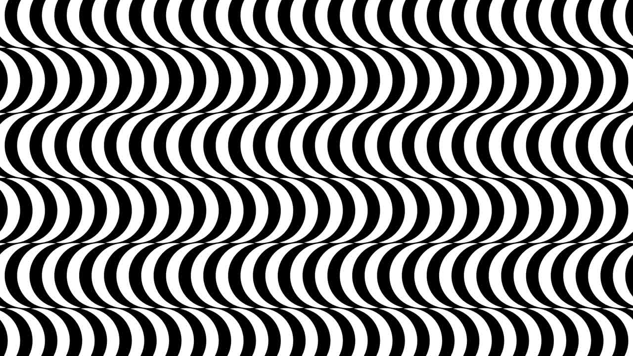 검은색과 색 표면의 파동과 곡선, 추상적인 환상, 원활한 루프 추상적인 3d 애니메이션.