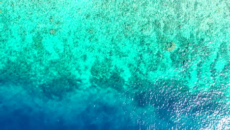 vida marina de aguas cristalinas, golfo de tailandia, aérea
