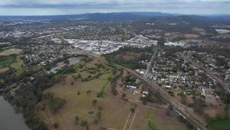 Panoramablick-Auf-Beleigh-Und-Loganholme-Am-Ufer-Des-Logan-River-In-Queensland,-Australien