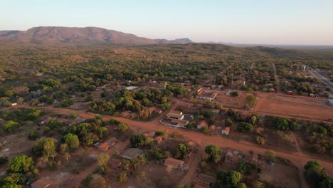 aerial image of the small village of campo alegre, paranã, tocantins
