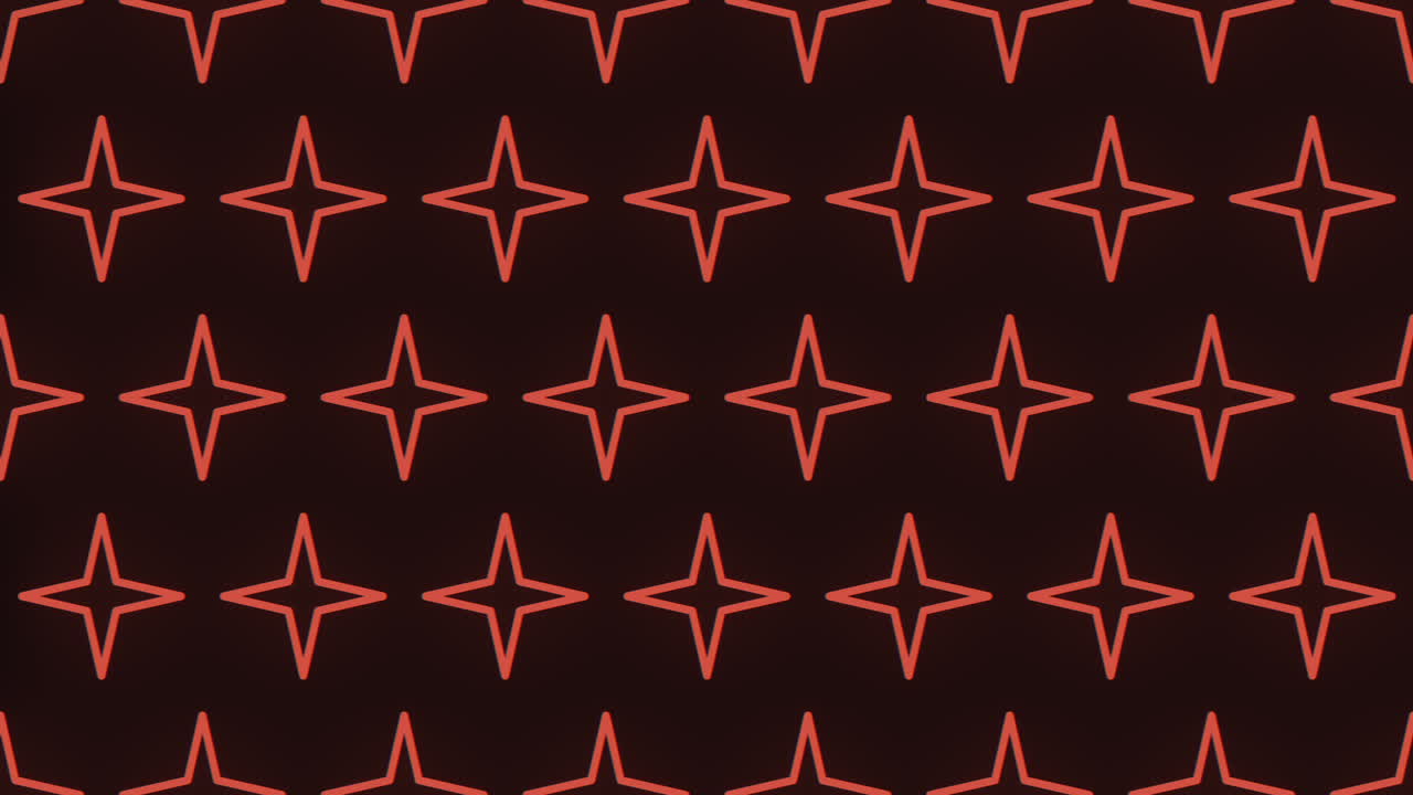 patrón simétrico de estrella roja sobre un fondo oscuro