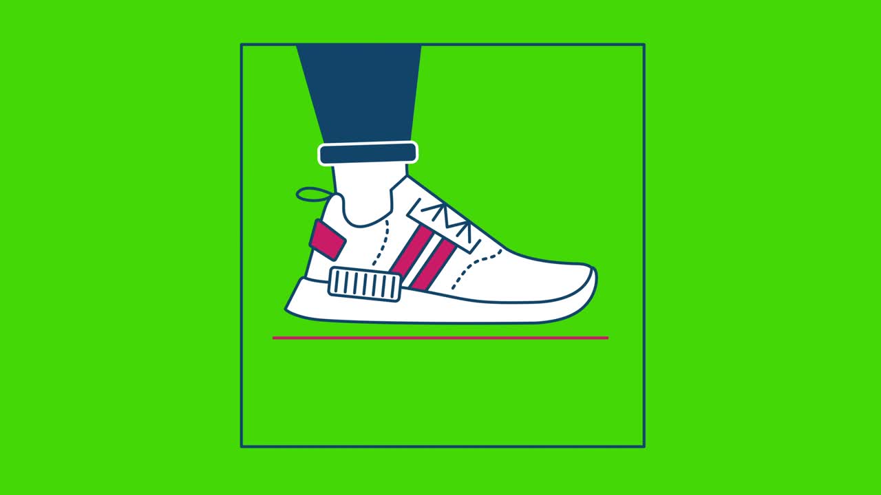 녹색 배경에 만화 트레이너의 4k 비디오.