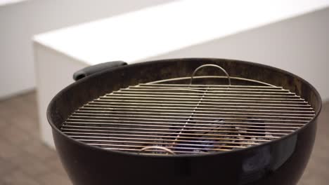 empty charcoal grill