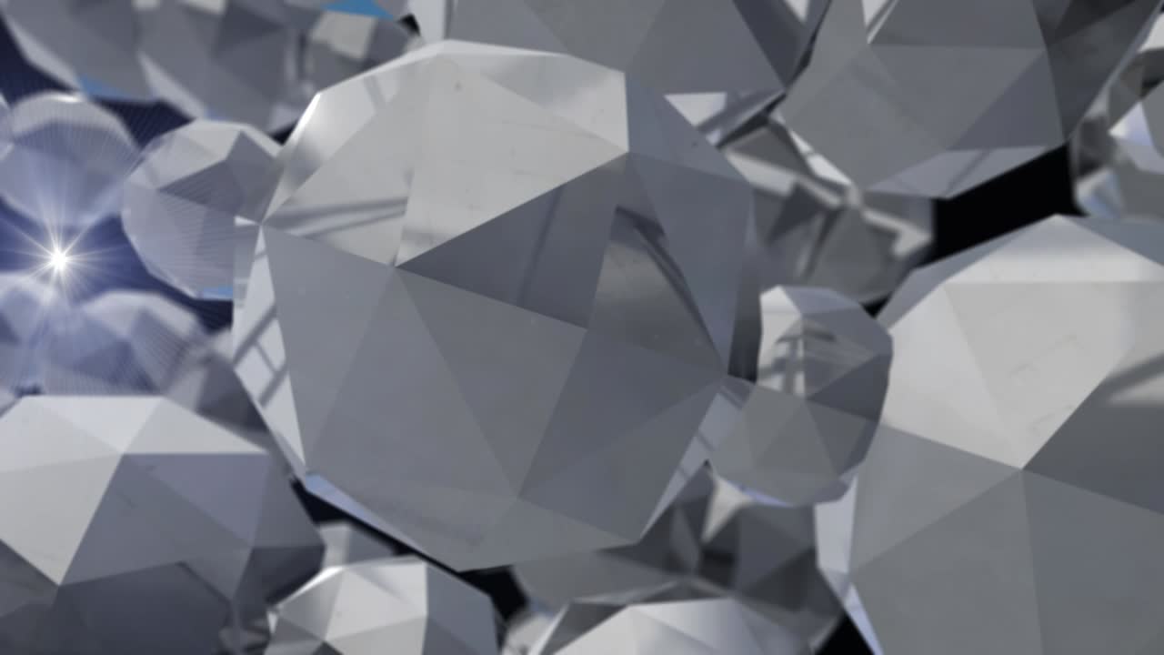 Abstract Chrome Objects Background Loop