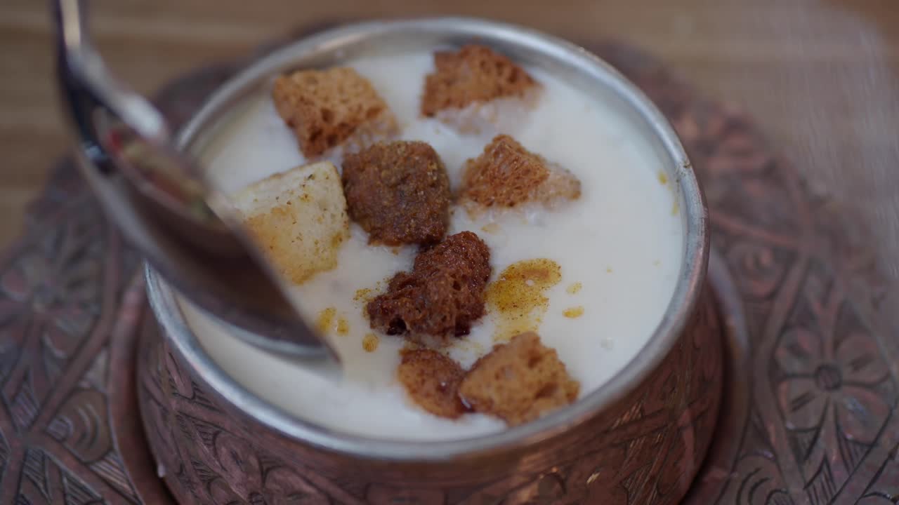 Creamy Turkish Soup with Croutons