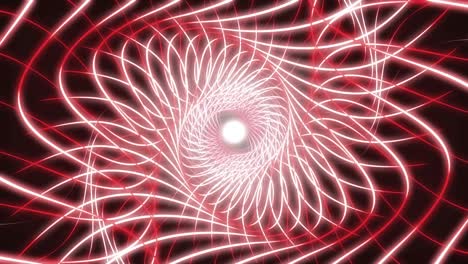 rayos fractales rojos abstractos animación en espiral fondo en bucle