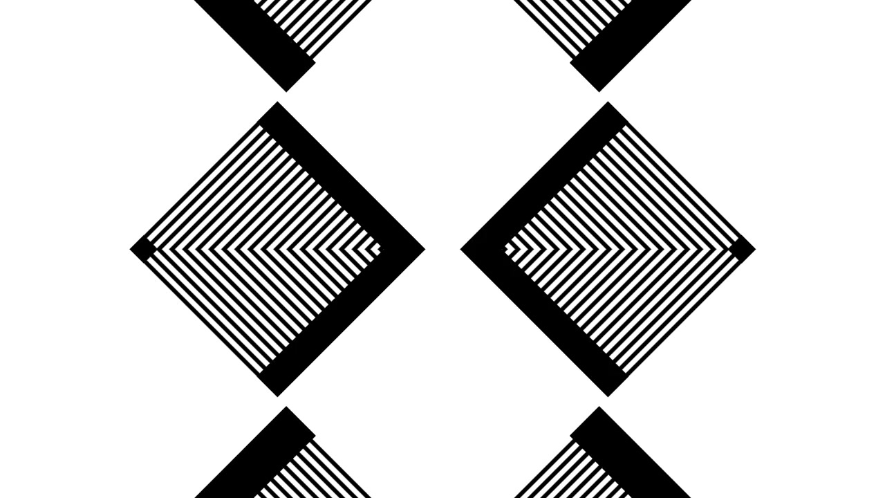 Loop dinamico di morphing di forme geometriche in bianco e nero