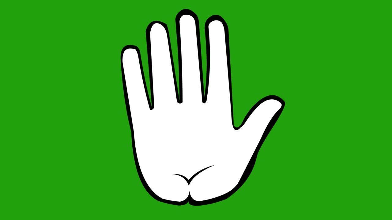 루프 애니메이션 손가락을 교차하는 검은색과 색