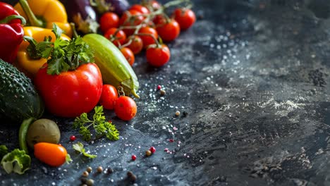 assortment of fresh colorful vegetables