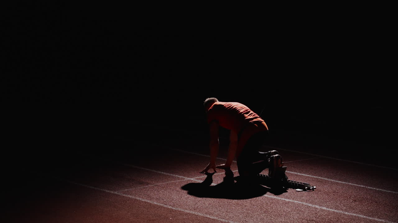 un velocista listo para la carrera