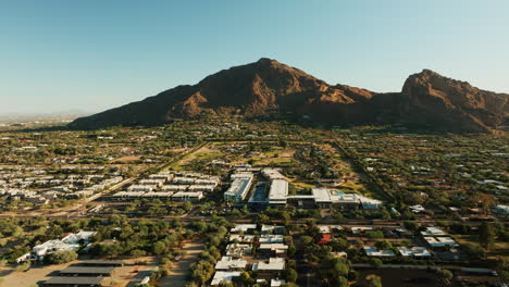 drone shot of paradise valley and scottsdale in arizona