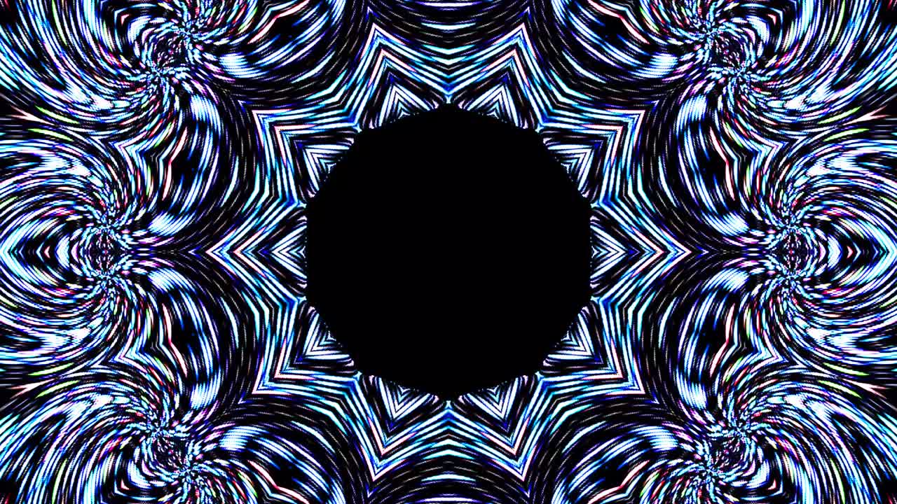 movimento de onda de linha, forma de círculo colorido, sobre um fundo preto