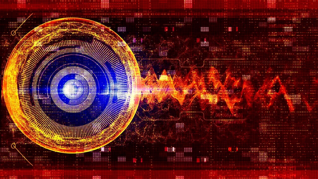 디지털 매트릭스 입자 추상 환경 하이테크 운동 배경 현대 디자인