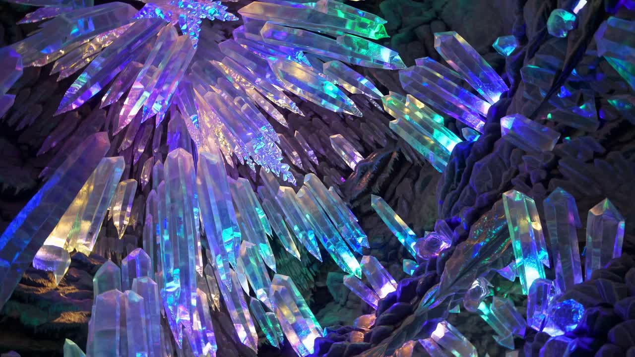 반이는 크리스탈 동굴 디스플레이