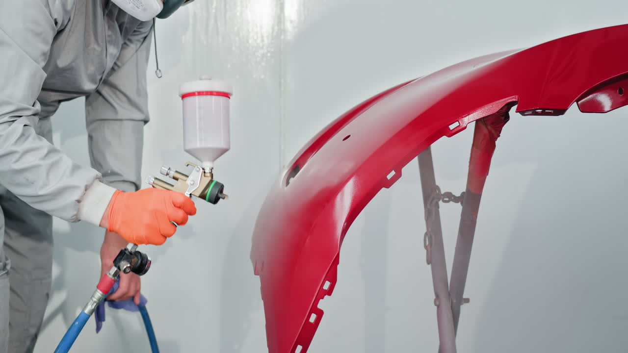 수리 가게 에서 자동차 버퍼 페인팅