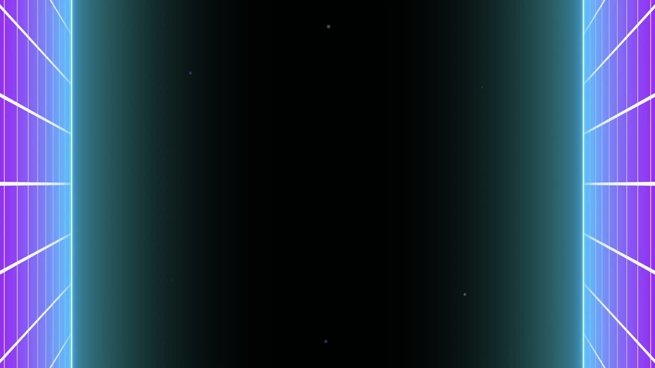 Animation of circle of fireworks and spots of light on black background