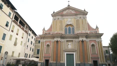 colorful church in an italian town