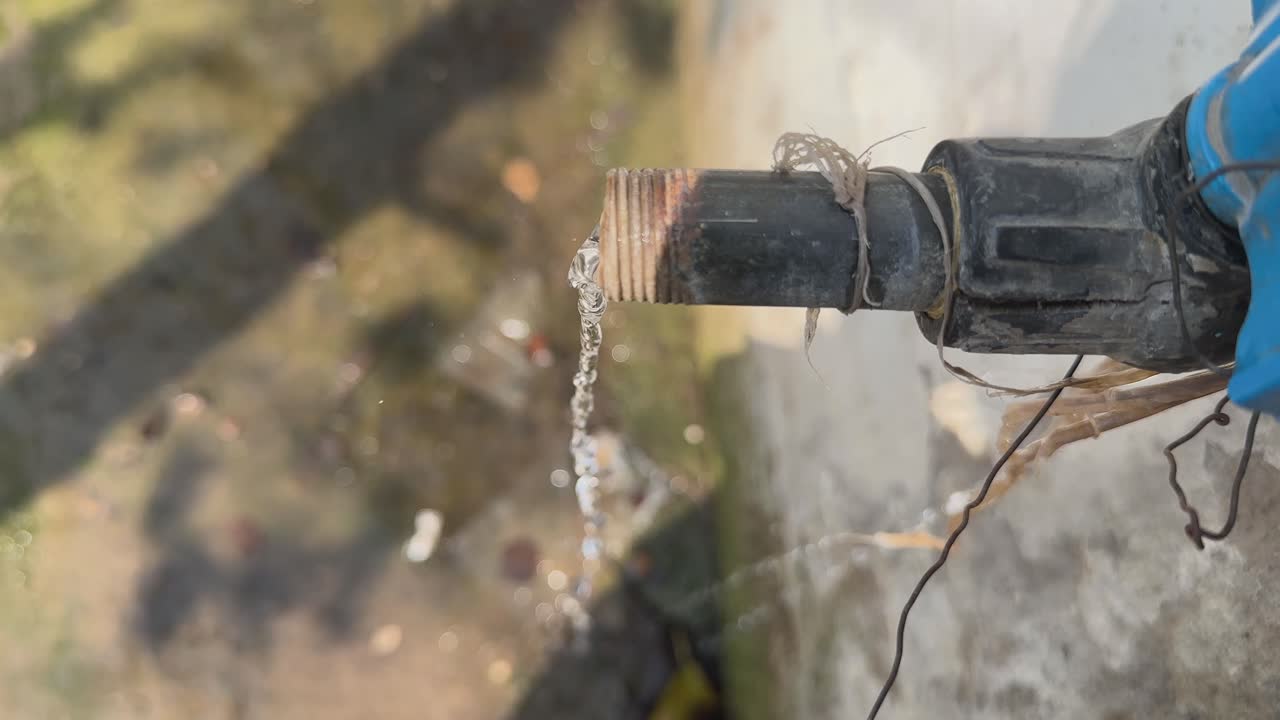 wasting of fresh water without any tap or stoppage