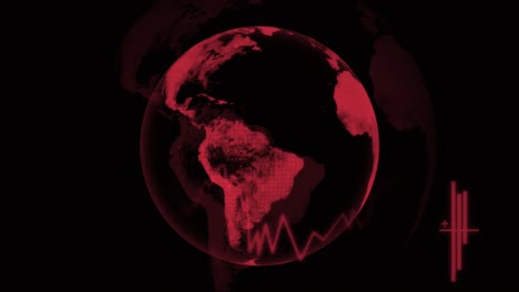 gráfico de negocios del mercado de valores global con pulso de ticker