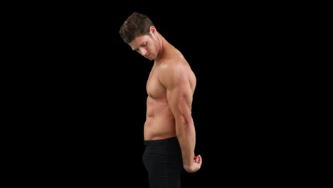 muscular man posing for camera