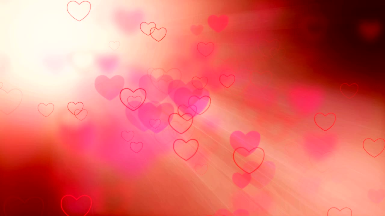 bucle sin costuras, día de san valentín bucleable fondo abstracto, corazones voladores, uhd 4k 3840x2160.