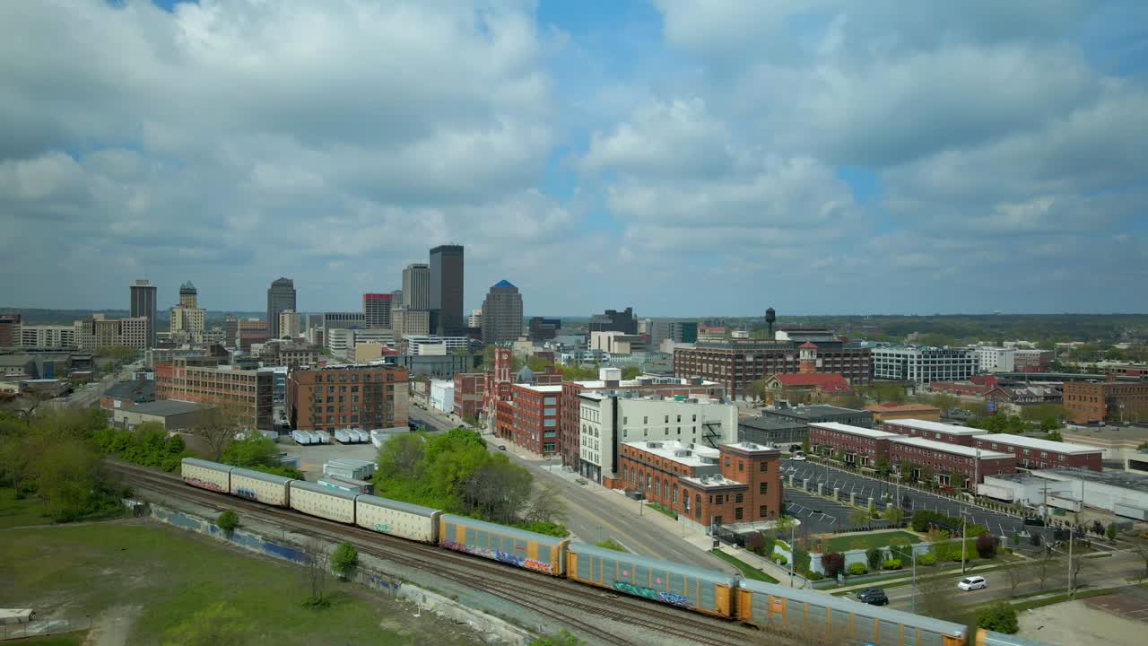 The Skyline of Dayton Ohio Near the the 2nd street Market Place