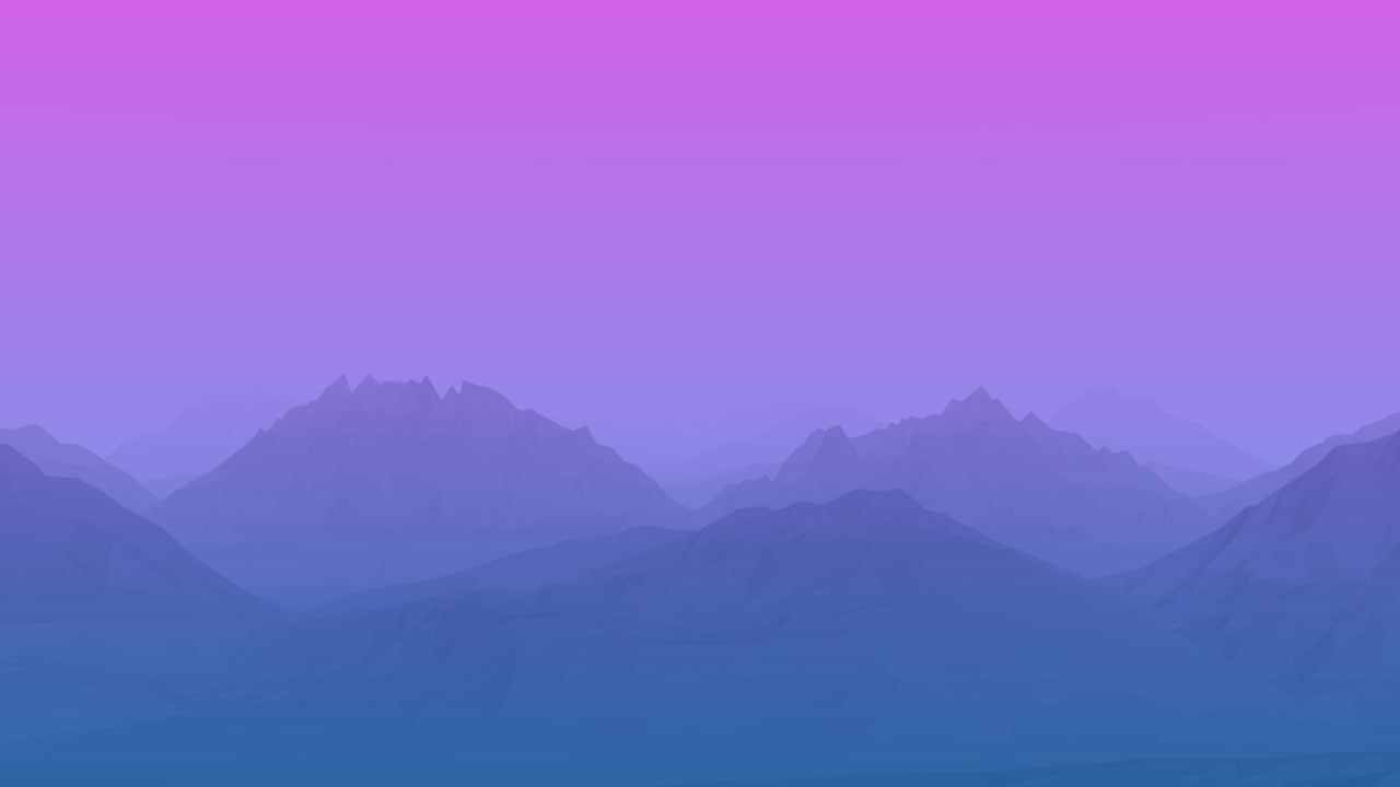 Blaue und rosa geometrische Berge