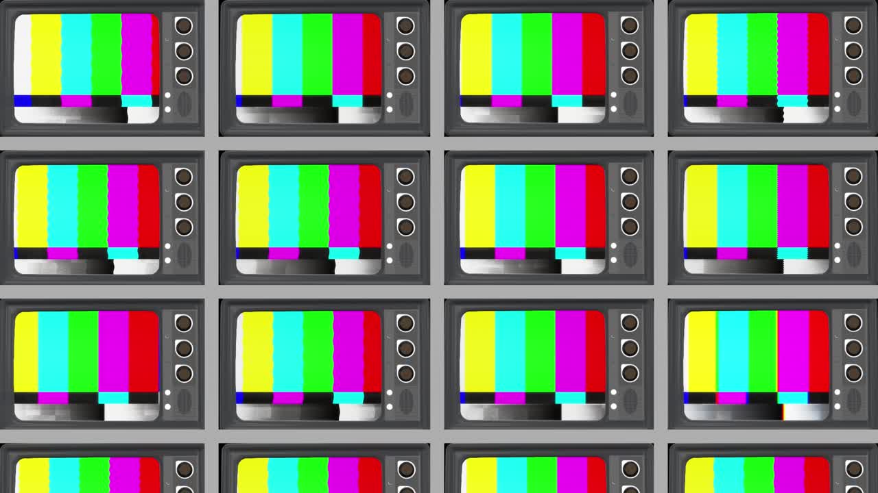 Flag of stuttgart germany and vintage televisions vintage television set with green screen