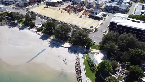 Port-Coogee-And-Ngarkal-Beach,-Western-Australia---Aerial-View