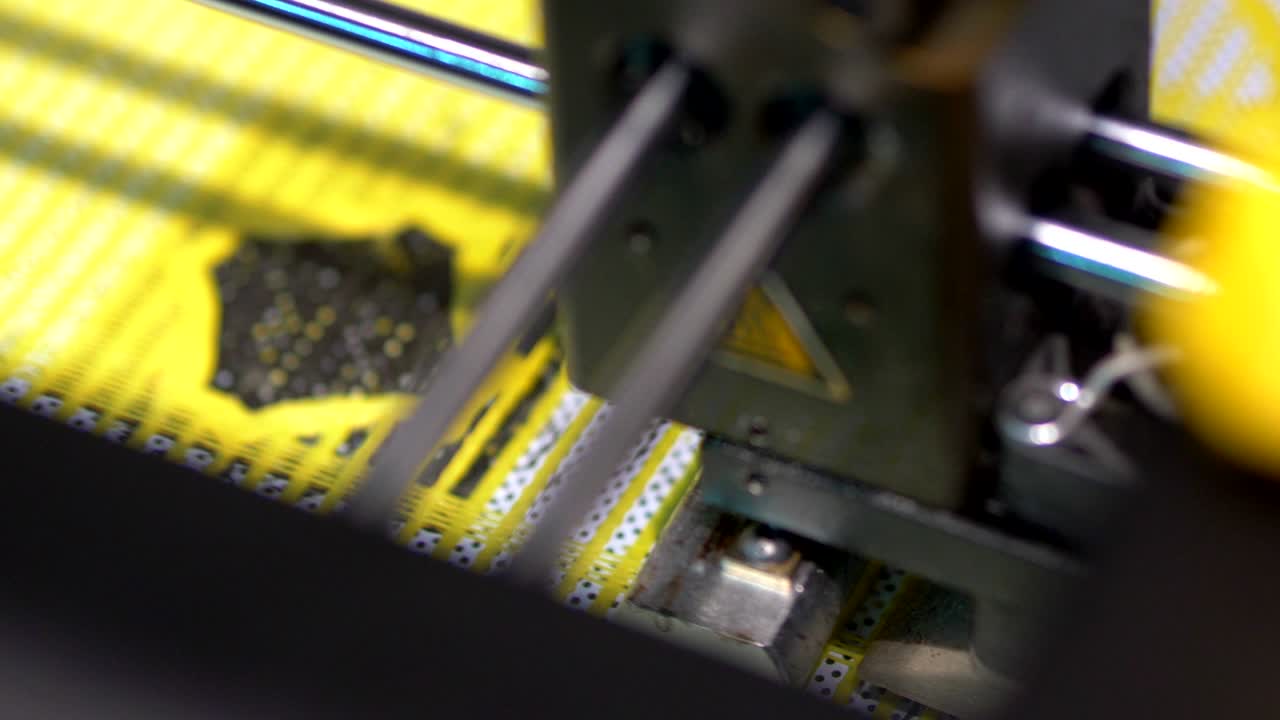 3D printer in motion in 4k slow motion 60fps