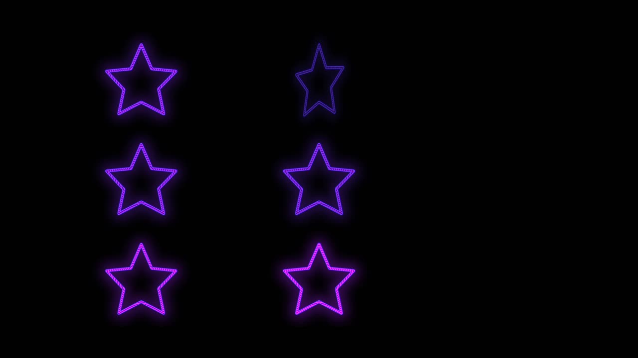 네온 퍼플과 복고풍 별 패턴