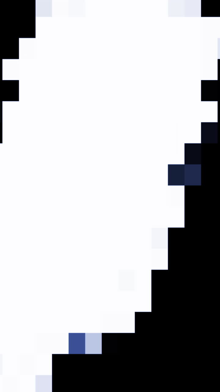 Abstract Digital Pixelated White Transition on Black Background