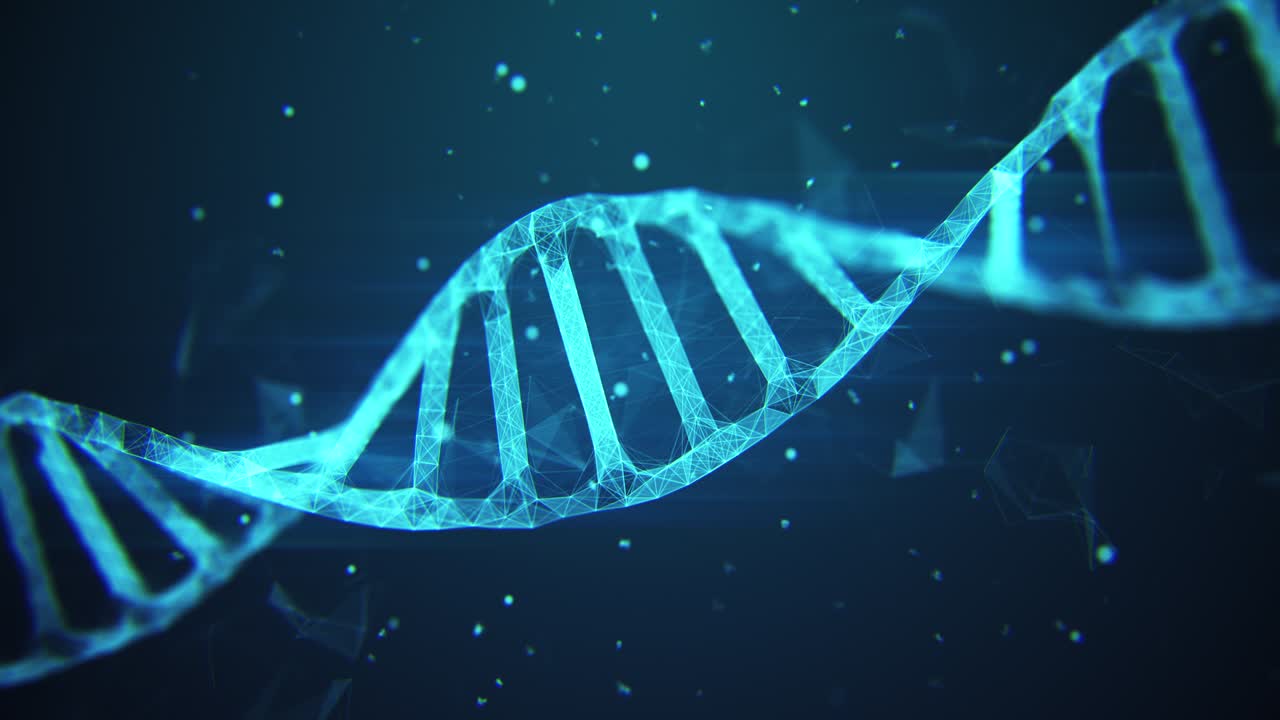 Abstract shape of dna molecule animation background