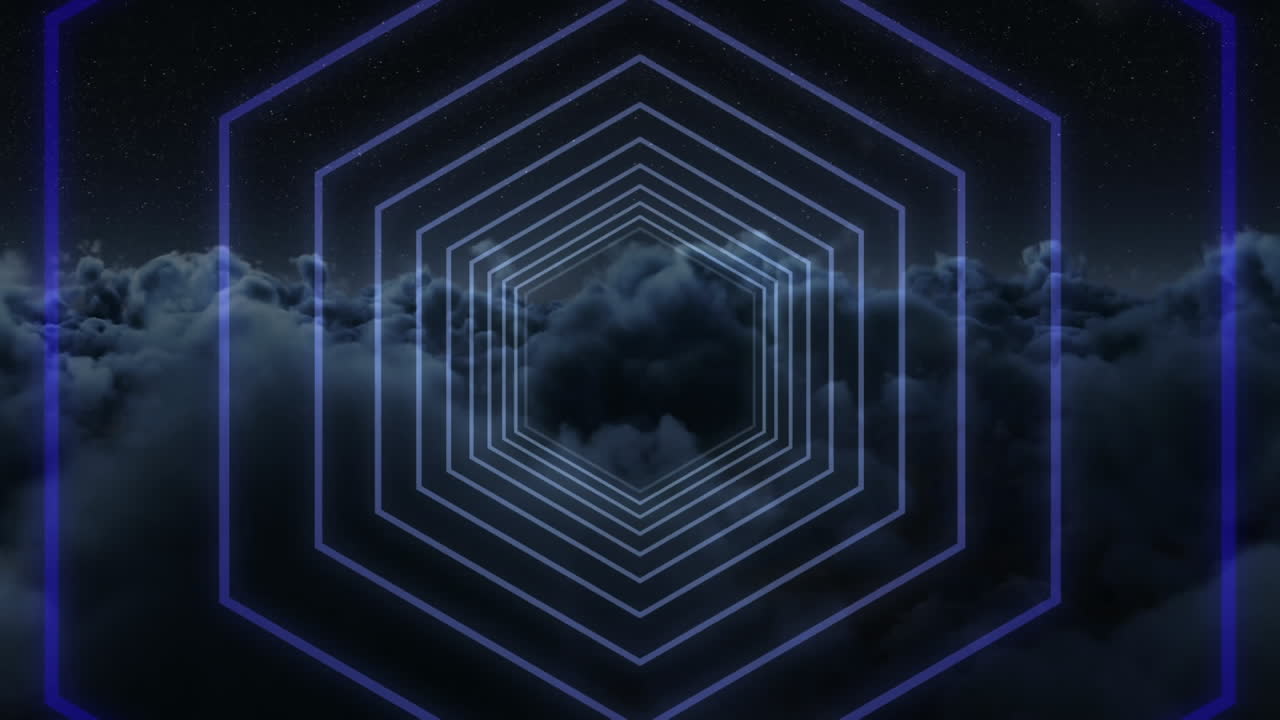 compuesto digital de un hexágono repetitivo