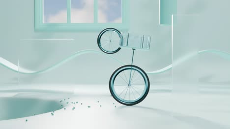 추상적인 미니멀리스트 ucycle 디스플레이