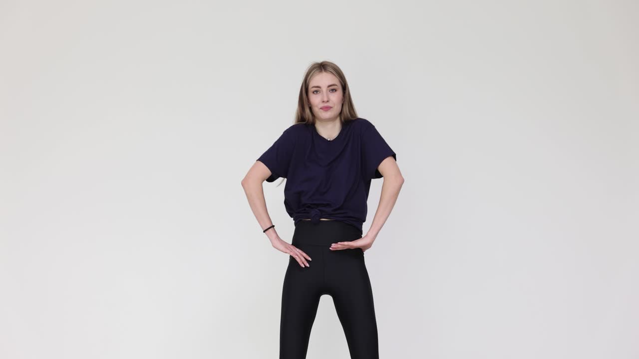 Woman in T-shirt and Leggings