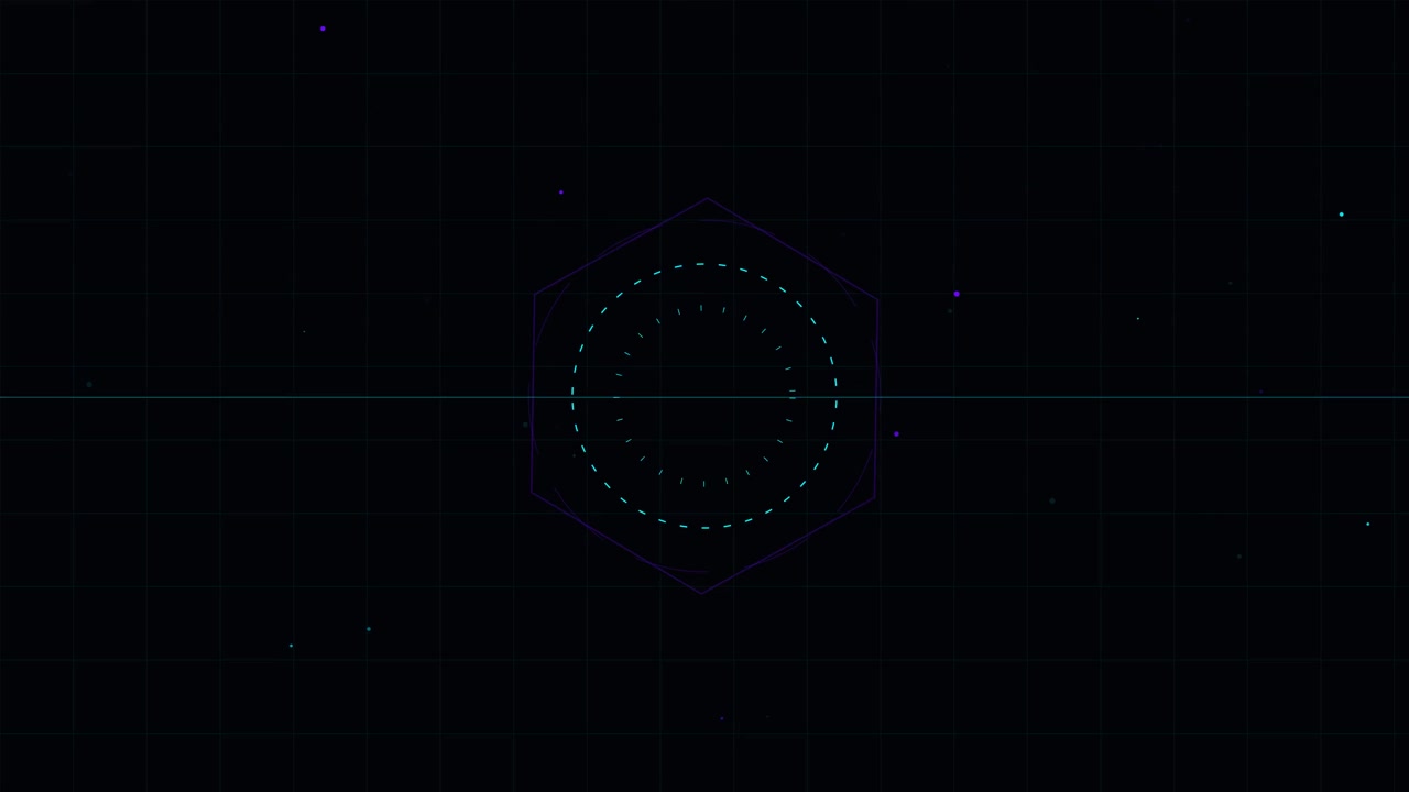 Abstract Digital Hexagon HUD Interface Animation