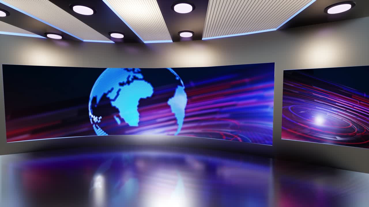 3d 가상 뉴스 스튜디오