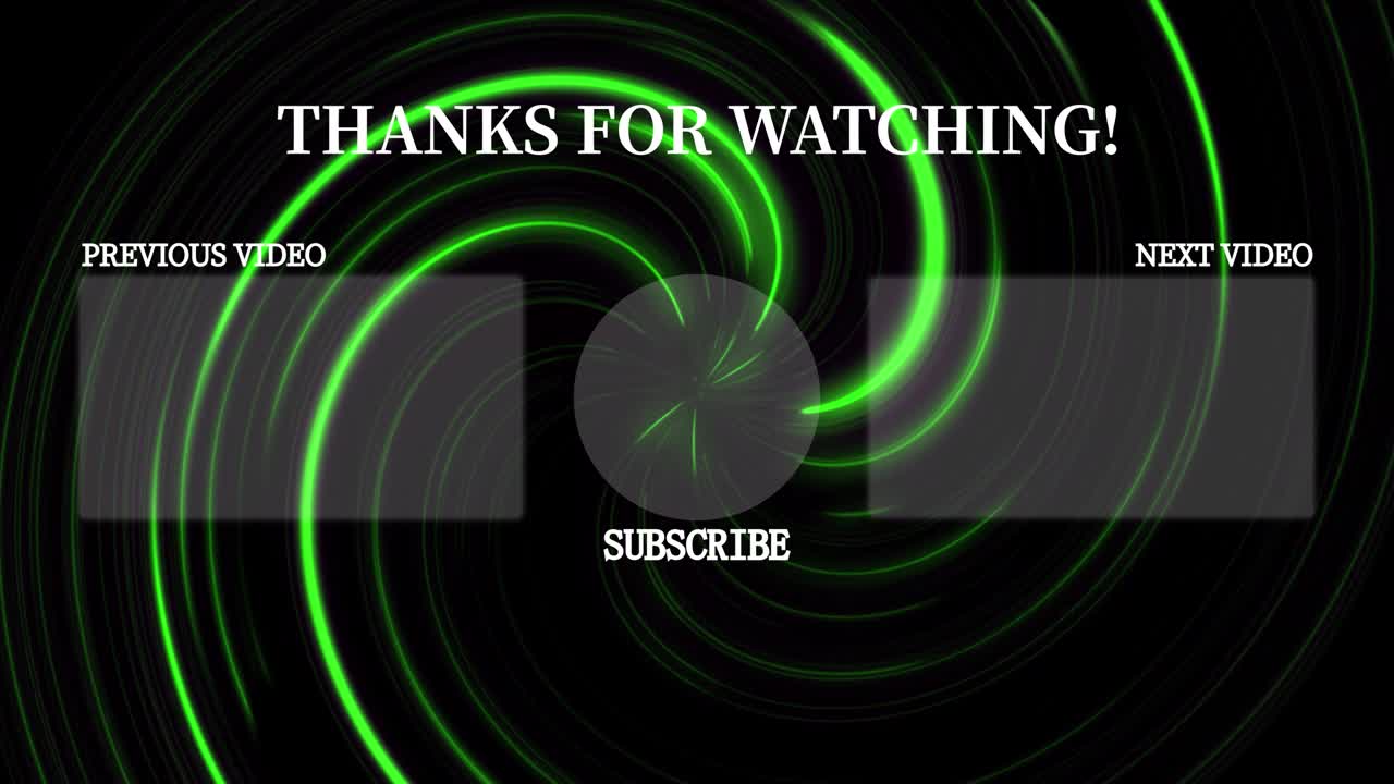 Vortex neon end card ending screen motion graphics