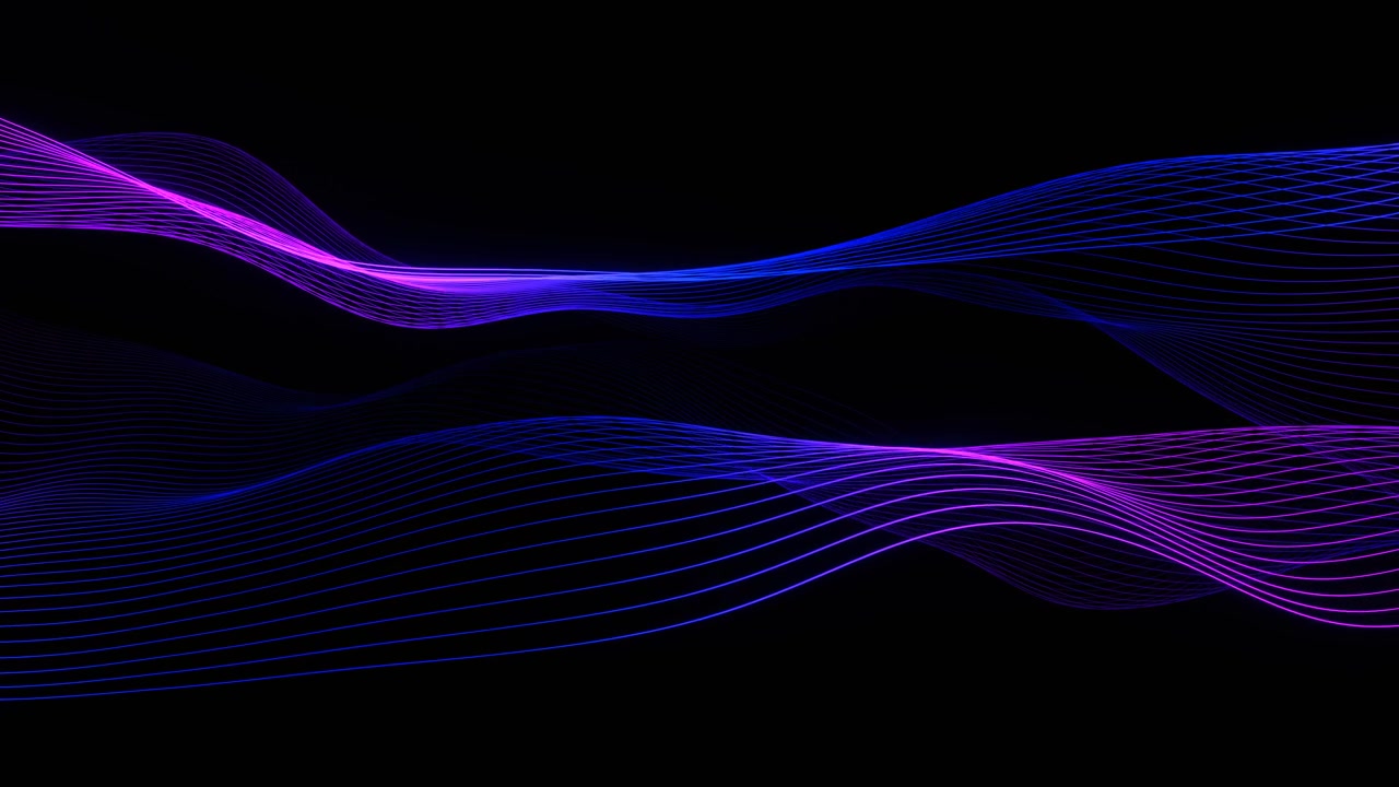 Abstract Glowing Neon Blue and Purple Wave Lines Background