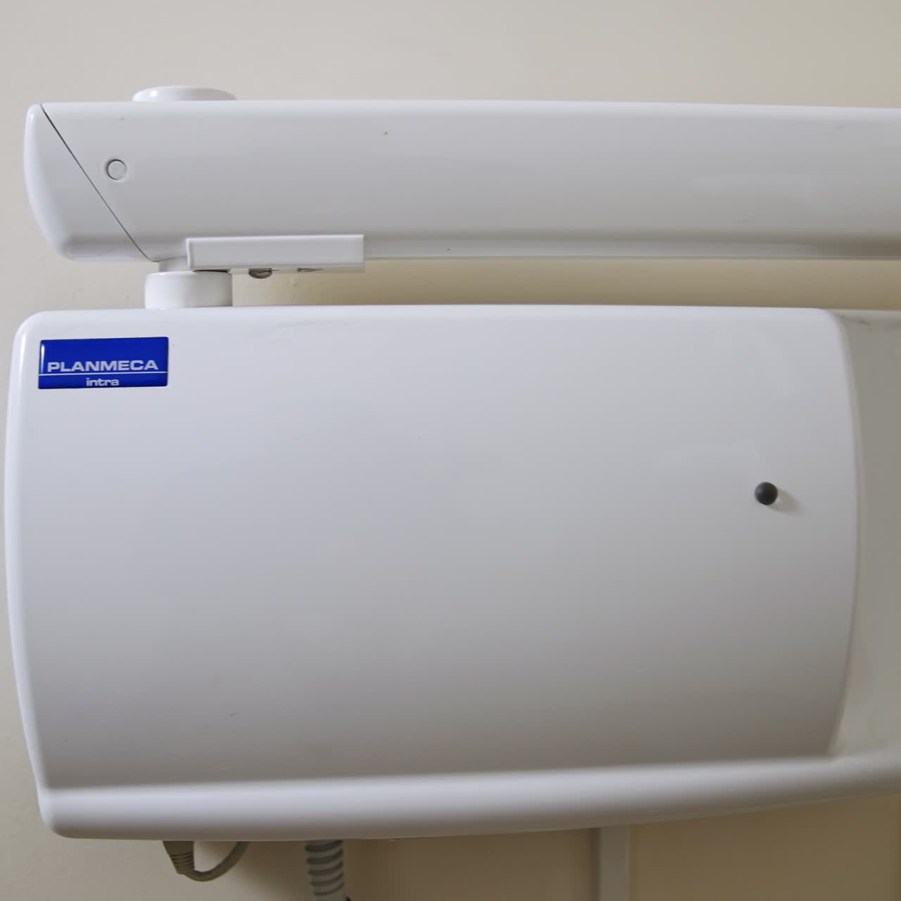 X-ray dental apparatus on the wall in hospital room. Equipment in dental hospital. Close up