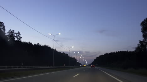 highway at dusk/dawn