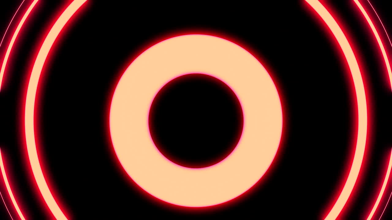 fondo de círculos de neón abstractos