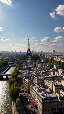 panoramic view of paris featuring the eiffel tower