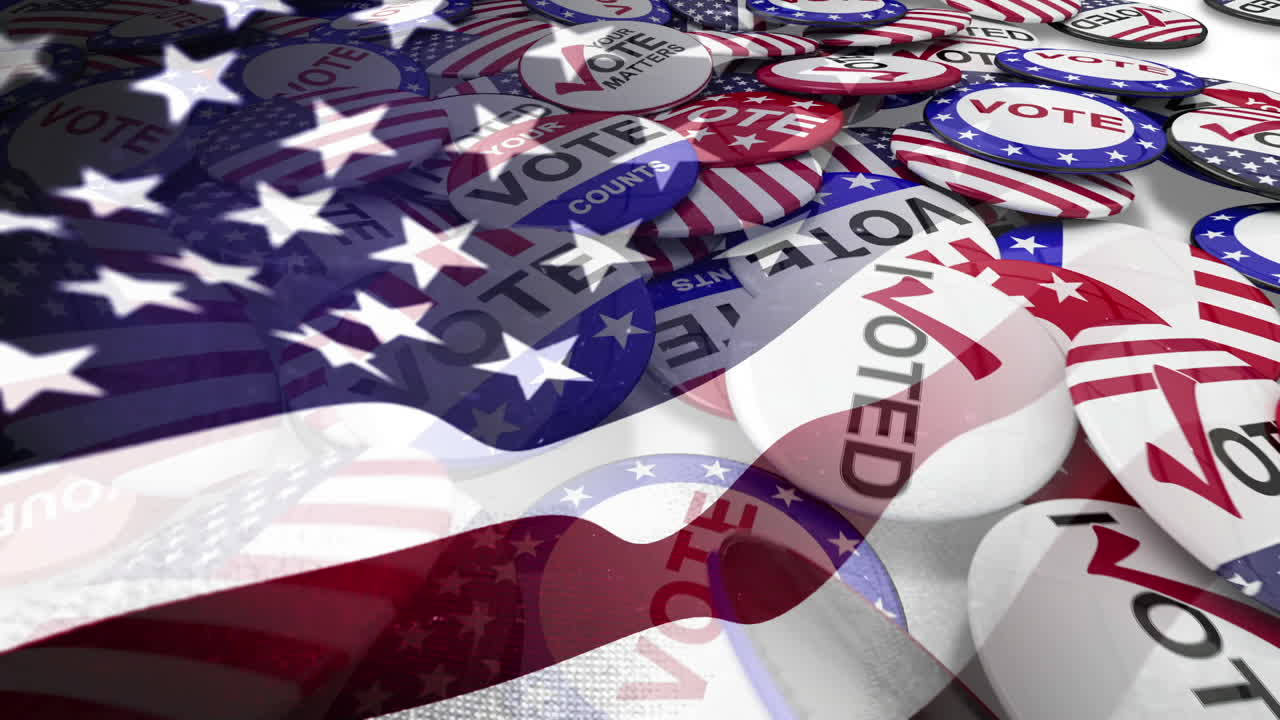 los alfileres de votación cayendo en el suelo