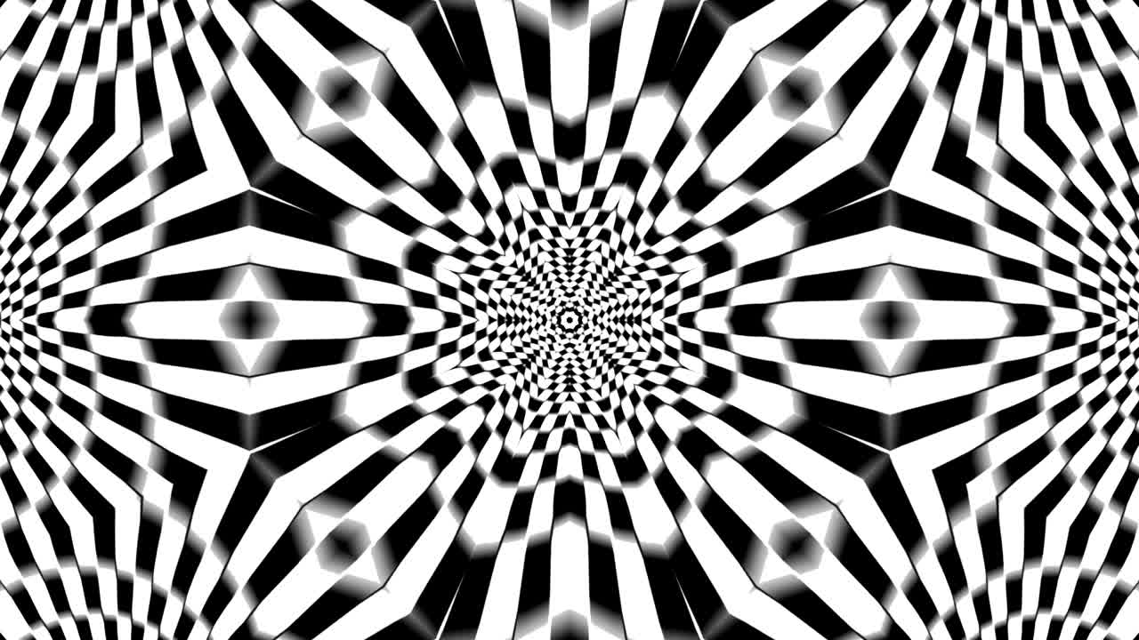 caleidoscopio blanco y negro