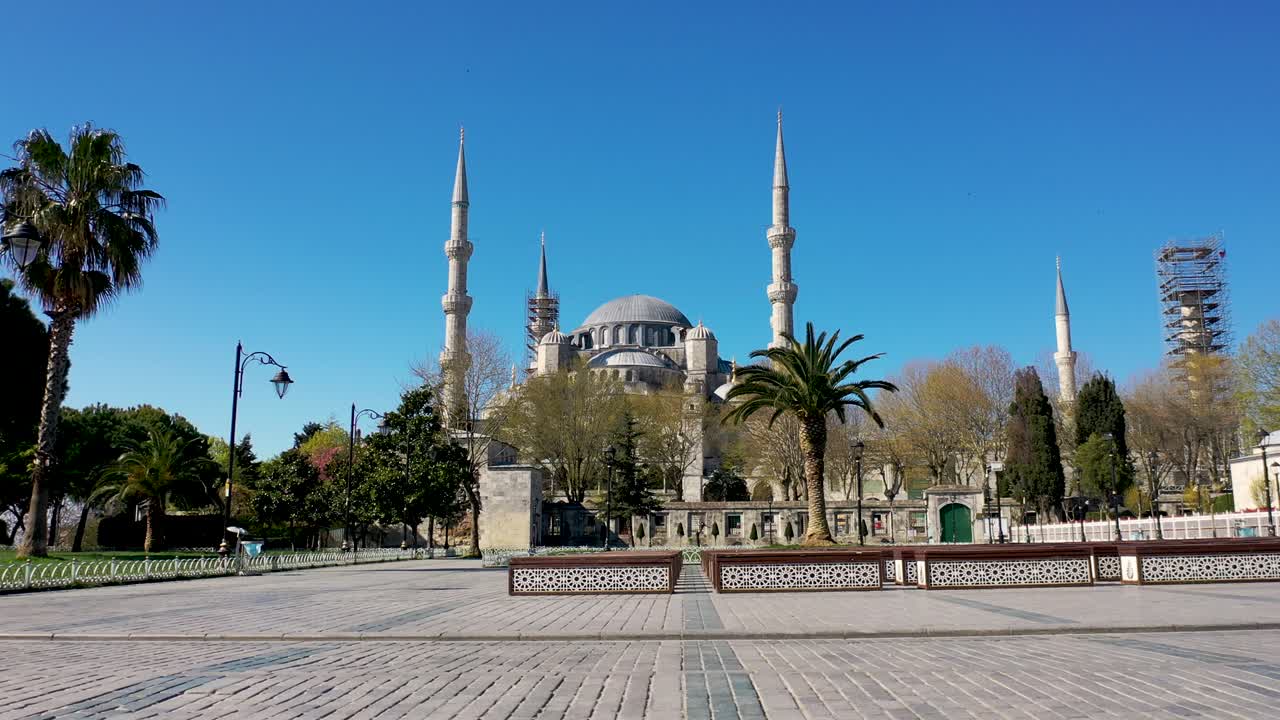 la mezquita del sultán ahmed, la mezquita azul desde estambul, turquía. vista aérea.